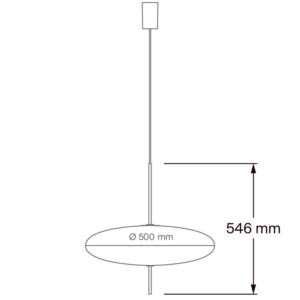 UFO-Style Acrylic LED Chandelier – 500 mm Minimalist Pendant – Duvencioglu