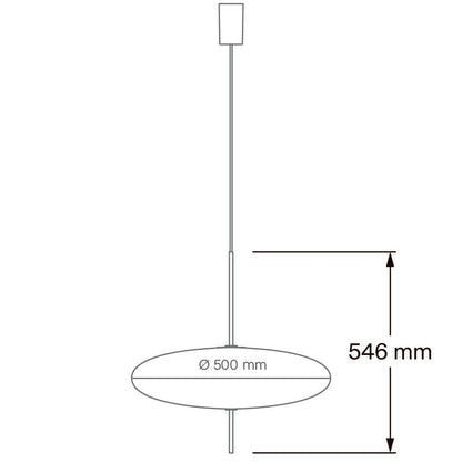UFO-Style Acrylic LED Chandelier – 500 mm Minimalist Pendant – Duvencioglu