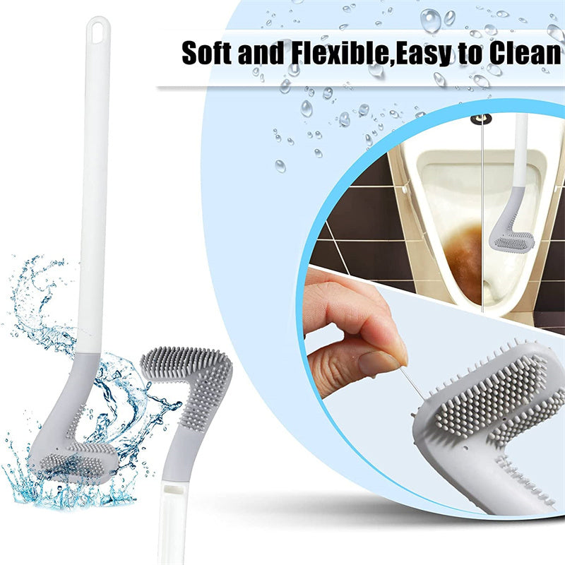 Golf-Shape Silicone Toilet Brush - Wall-Mounted Deep Cleaner – Duvencioglu