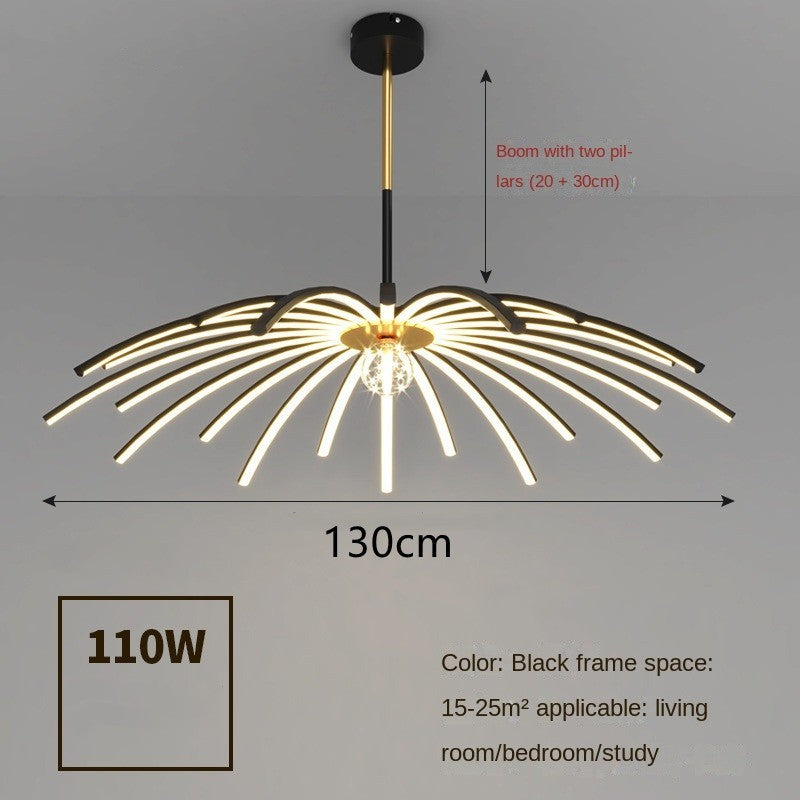 Iron-Art LED Chandelier – Remote & Voice-Control Pendant (10–15 Heads) – Duvencioglu