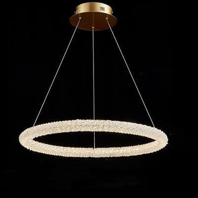 Crystal Ring LED Chandelier – Internet-Celebrity Light-Luxury Pendant – Duvencioglu