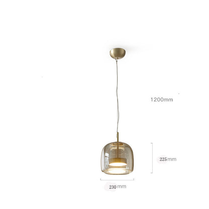 Minimalist Glass Disc Chandelier – Single- & Multi-Head Pendant – Duvencioglu