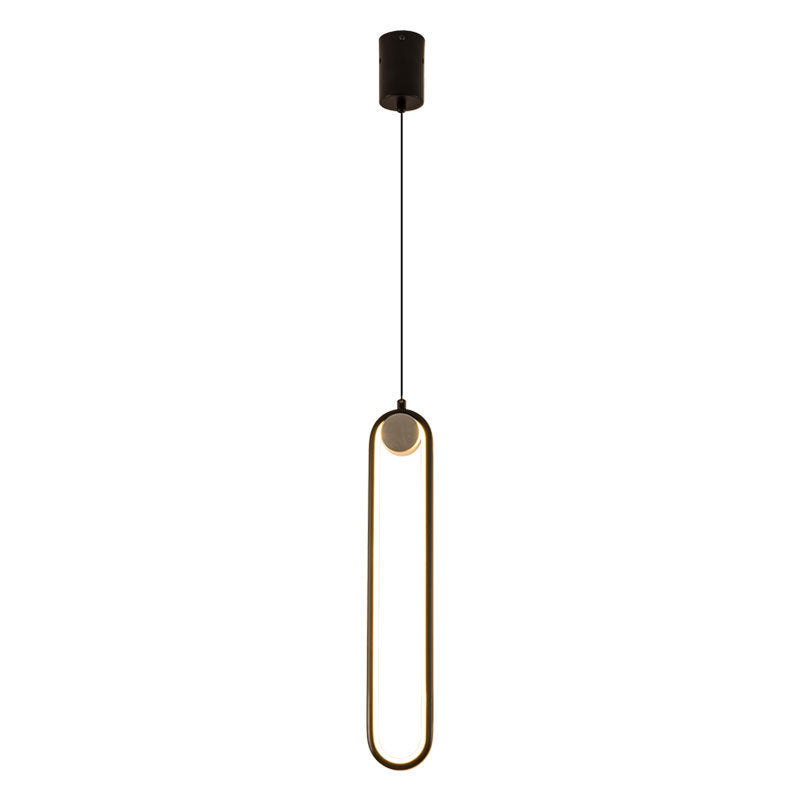Nordic Oval LED Bedside Chandelier – Aluminum-Alloy Pendant – Duvencioglu