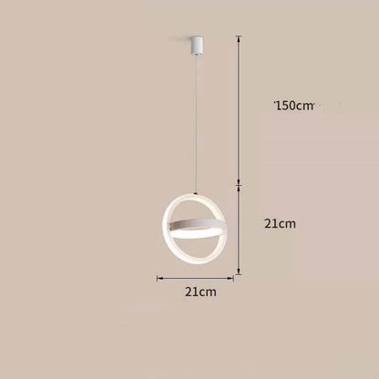 Nordic Single-Head LED Pendant – 210 mm Iron Chandelier – Duvencioglu