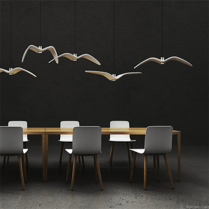 Resin Seagull LED Chandelier – Coastal Wing Pendant – Duvencioglu