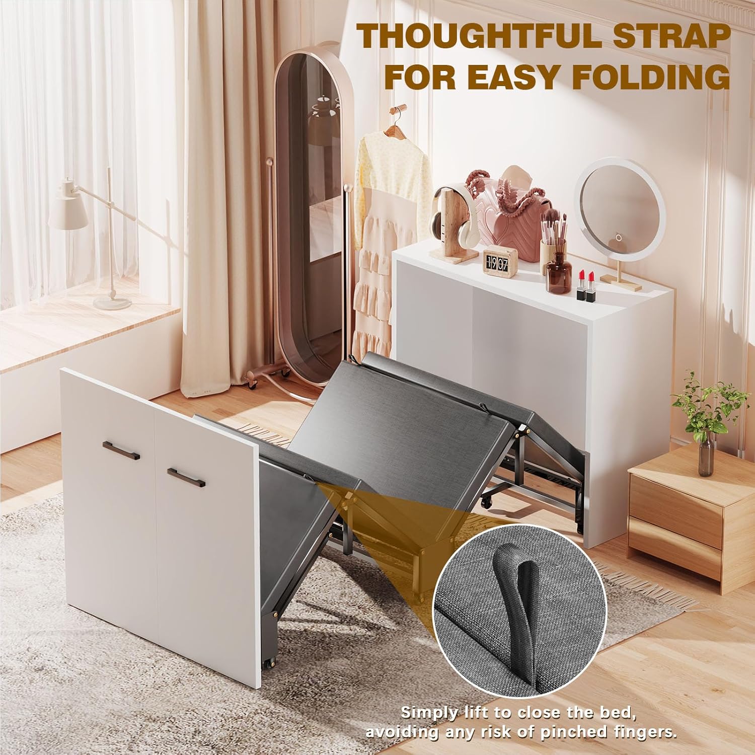 Compact Office Desk with Foldable Bed – Duvencioglu