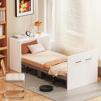 Compact Office Desk with Foldable Bed – Duvencioglu
