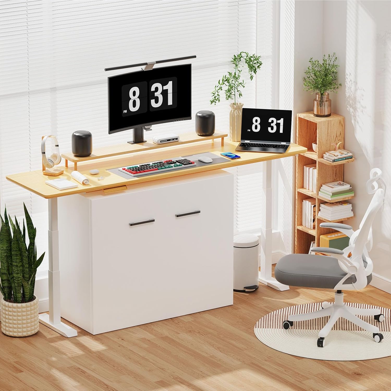 Compact Office Desk with Foldable Bed – Duvencioglu