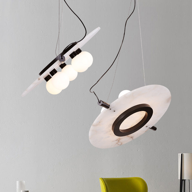 Post-Modern 5-Light Marble Chandelier – Luxurious Bedroom Pendant – Duvencioglu