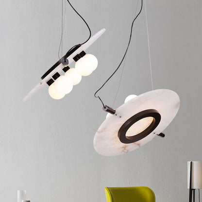 Post-Modern 5-Light Marble Chandelier – Luxurious Bedroom Pendant – Duvencioglu