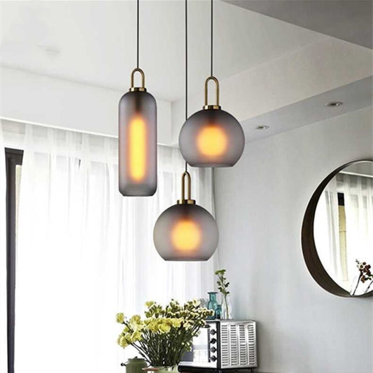 Scandinavian Glass-Ball LED Chandelier – Ø13/15/20/25/30 cm Pendant – Duvencioglu
