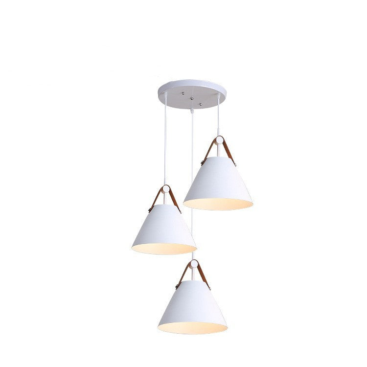 Nordic Macaron LED Disc Chandelier – 32×30×30 cm Iron Pendant – Duvencioglu