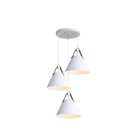 Nordic Macaron LED Disc Chandelier – 32×30×30 cm Iron Pendant – Duvencioglu