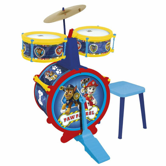 The Paw Patrol Plastic Drum Set - Kids Musical Toy with Bench & Drumsticks – Duvencioglu