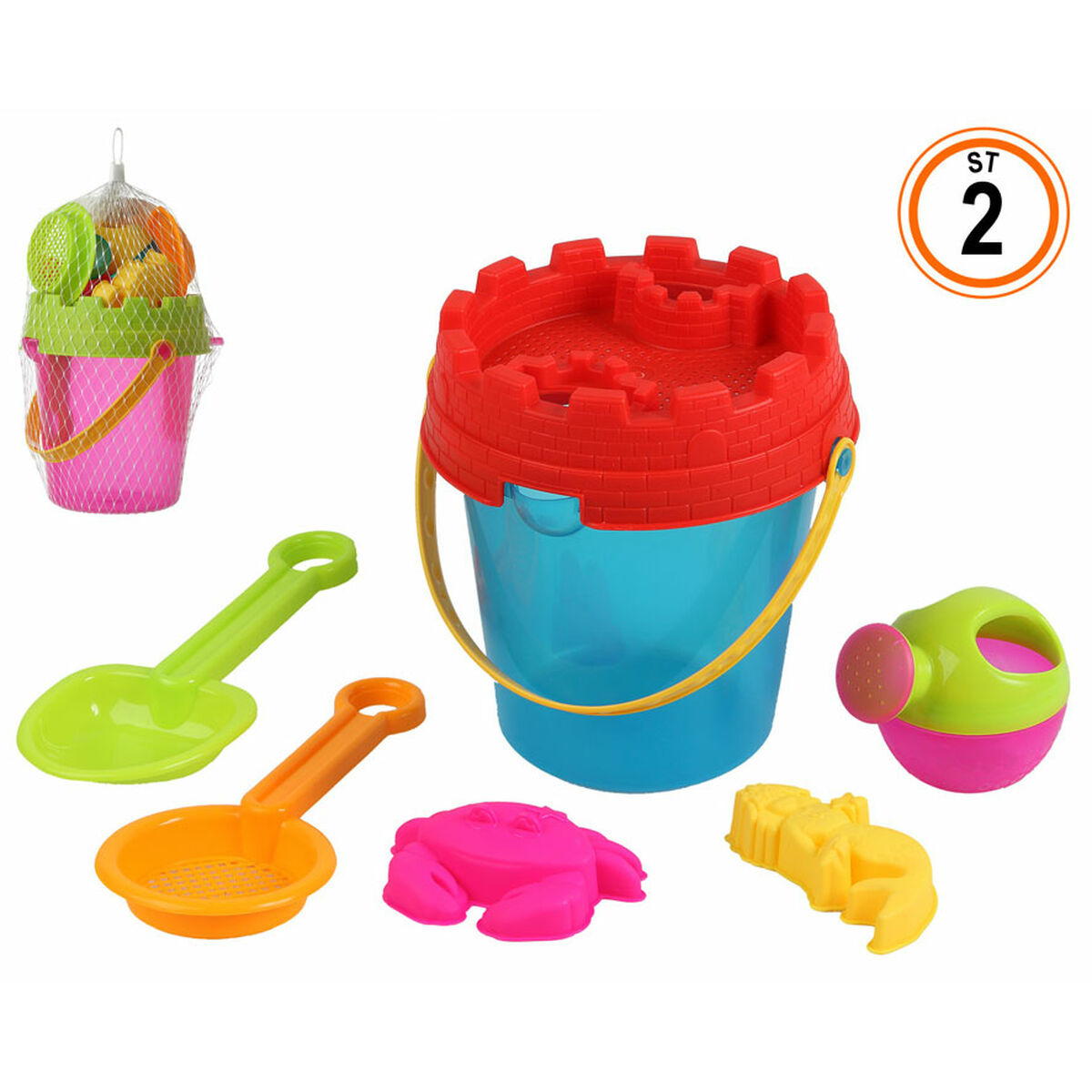 Beach Bucket Multicolour 29 x 18 cm – Duvencioglu