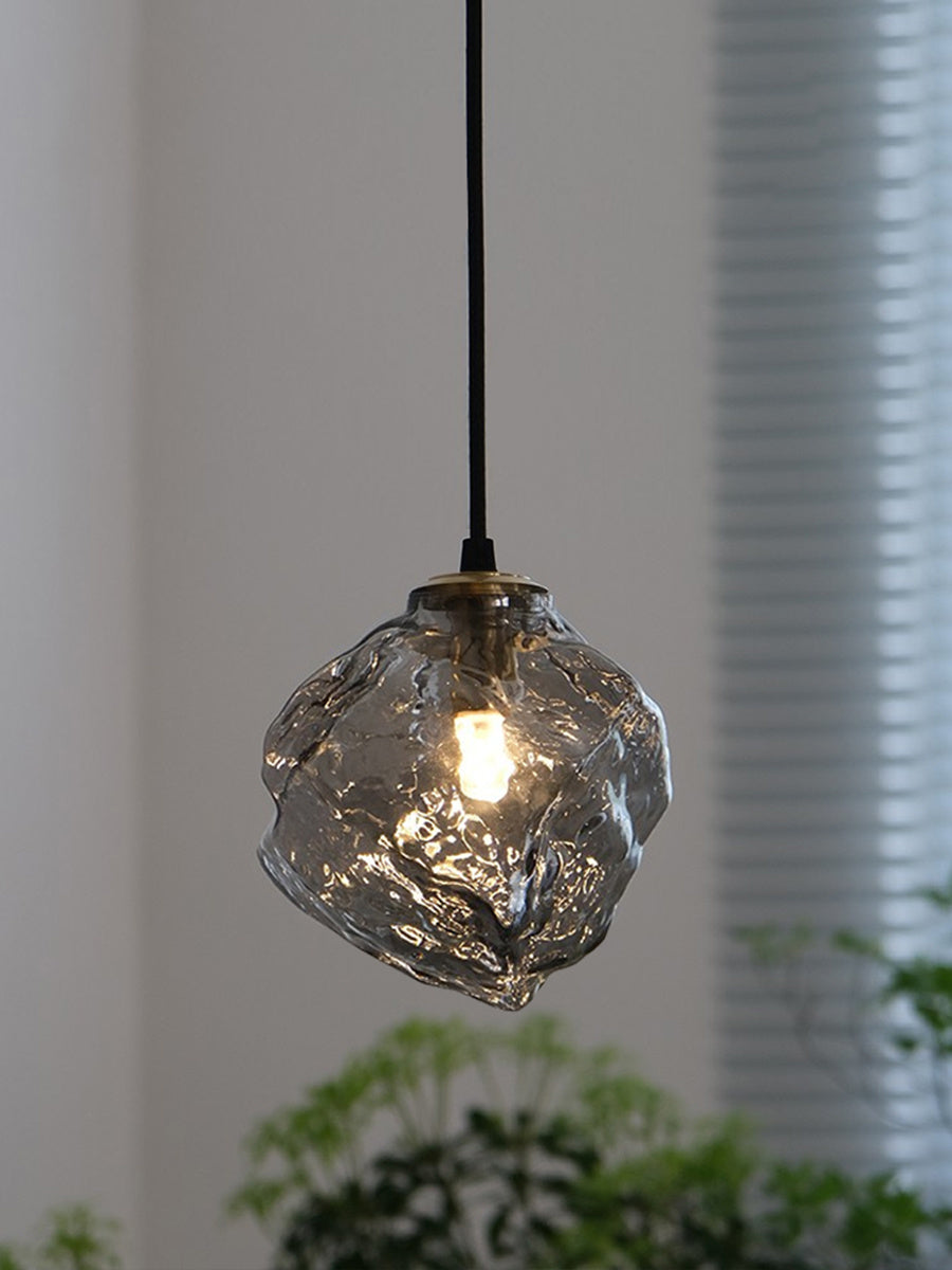Minimalist Ice Cube Glass Chandelier – Creative Restaurant & Bar Pendant – Duvencioglu