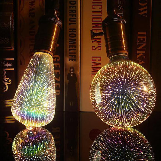 3D Fireworks LED Decorative Light Bulb - E27 Base Novelty Lamp – Duvencioglu
