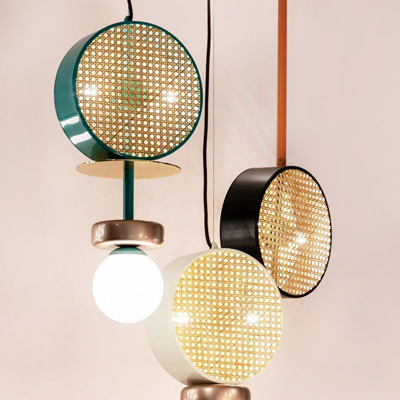 Colorful Multi-Head Glass & Iron Chandelier – Creative Restaurant Pendant – Duvencioglu