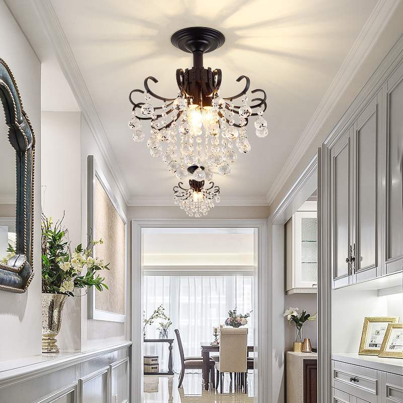 European Crystal Chandelier - American-Style Glass & Iron Lamp – Duvencioglu