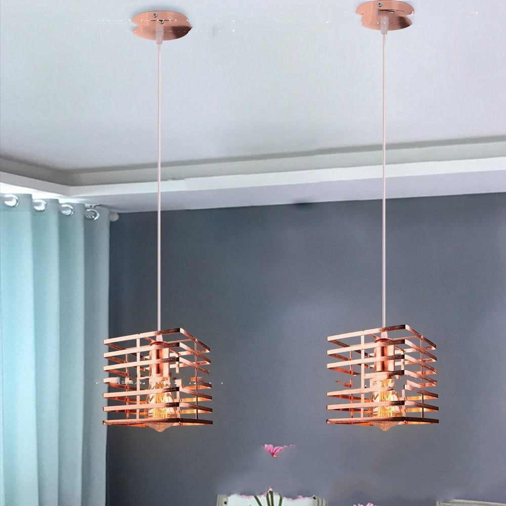 European 3D Iron LED Chandelier – 16×16 cm Pendant (1–3 Heads) – Duvencioglu