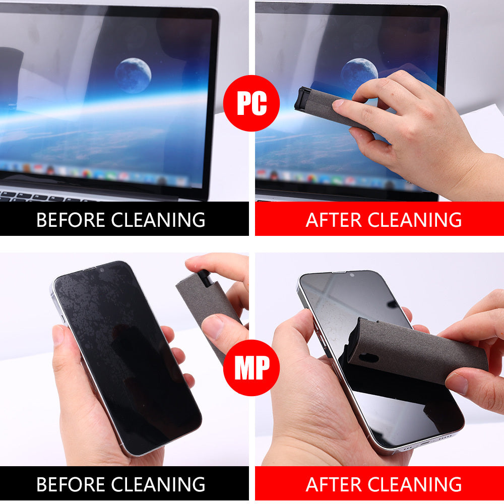 3-in-1 Portable Screen Cleaner - Integrated Spray & Microfiber Wipe – Duvencioglu