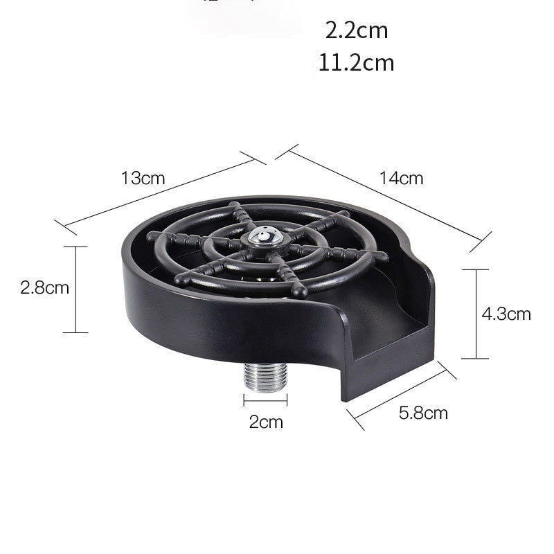 High-Pressure Bar Counter Cup Washer - Automatic Faucet & Sink Rinser