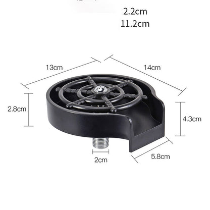High-Pressure Bar Counter Cup Washer - Automatic Faucet & Sink Rinser