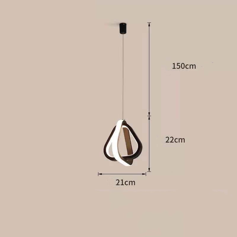 Nordic Single-Head LED Pendant – 210 mm Iron Chandelier – Duvencioglu