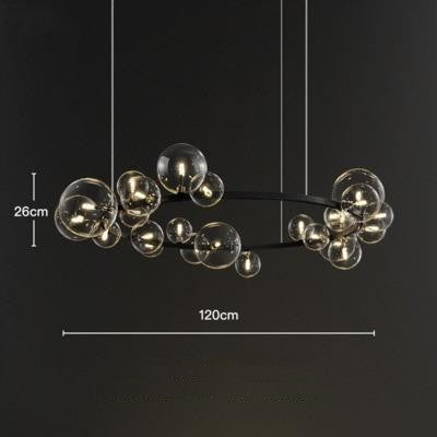Glass-Ball LED Chandelier – 90×28×30 cm & 120×28×30 cm Pendants – Duvencioglu