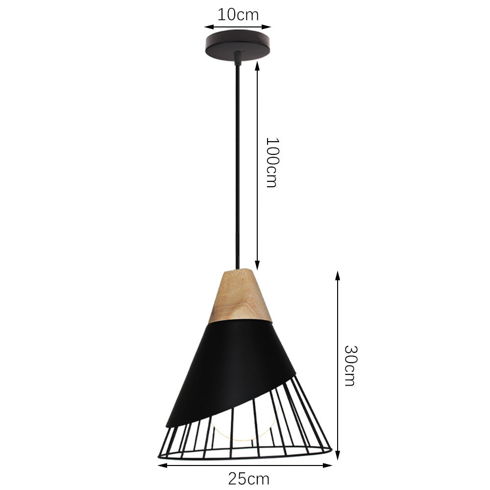 Minimalist Iron LED Chandelier – 1–3 Heads, 250×300 mm Pendant – Duvencioglu