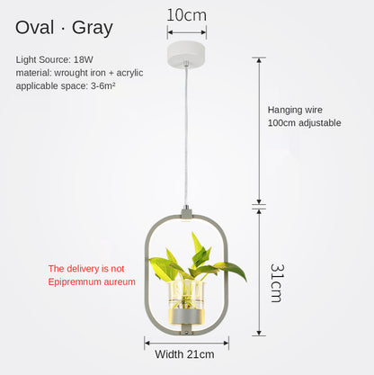 B107 Nordic Iron LED Chandelier – 3-Color Dimming Restaurant Pendant – Duvencioglu