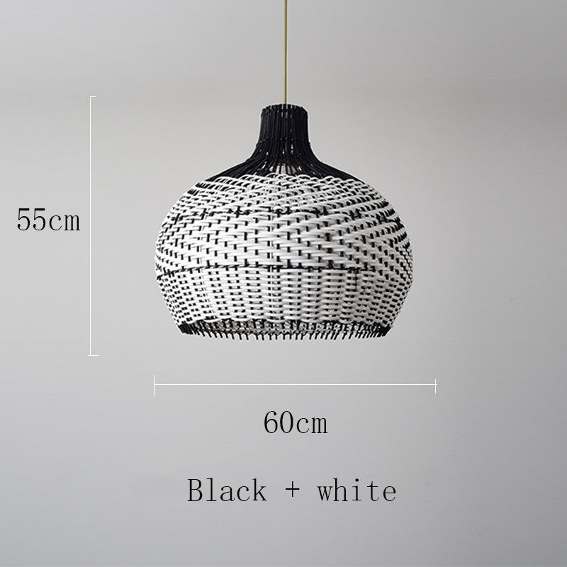 Scandinavian Rattan LED Chandelier – Café & Bar Pendant (Ø 50–60 cm) – Duvencioglu