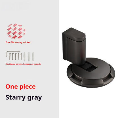 Punch‑Free Mechanical Floor Suction Door Stopper – Windproof, Heavy‑Duty