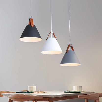 Nordic Macaron LED Disc Chandelier – 32×30×30 cm Iron Pendant – Duvencioglu