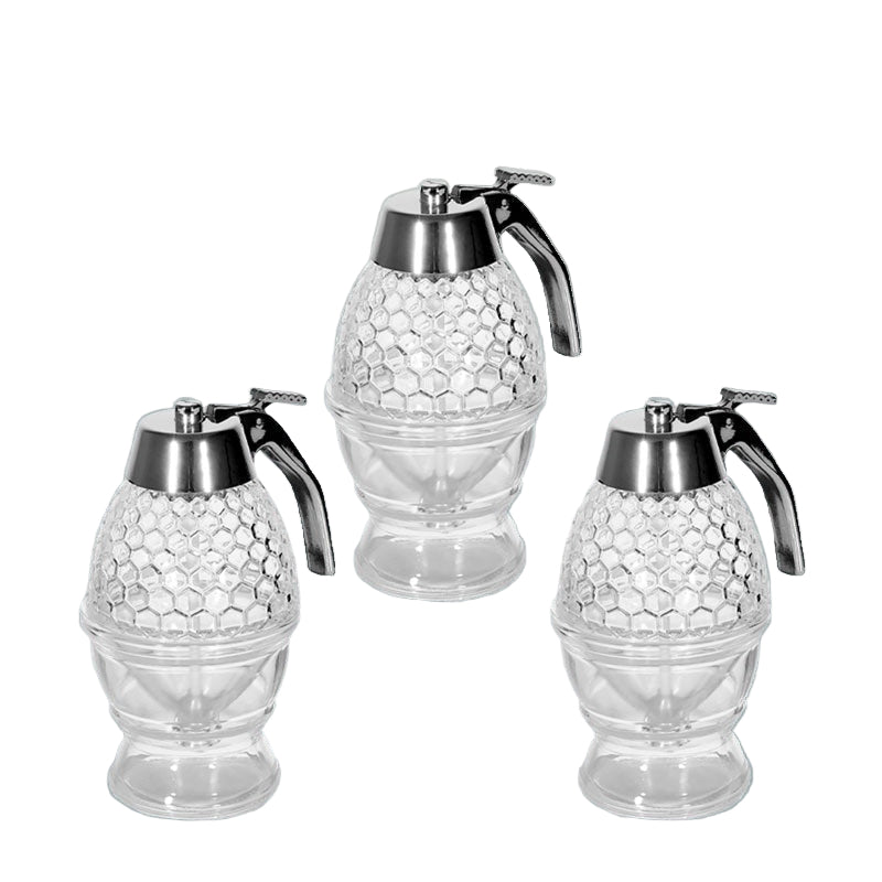 Elegant Glass Honey Pot - European Style Portable Honey Dispenser – Duvencioglu