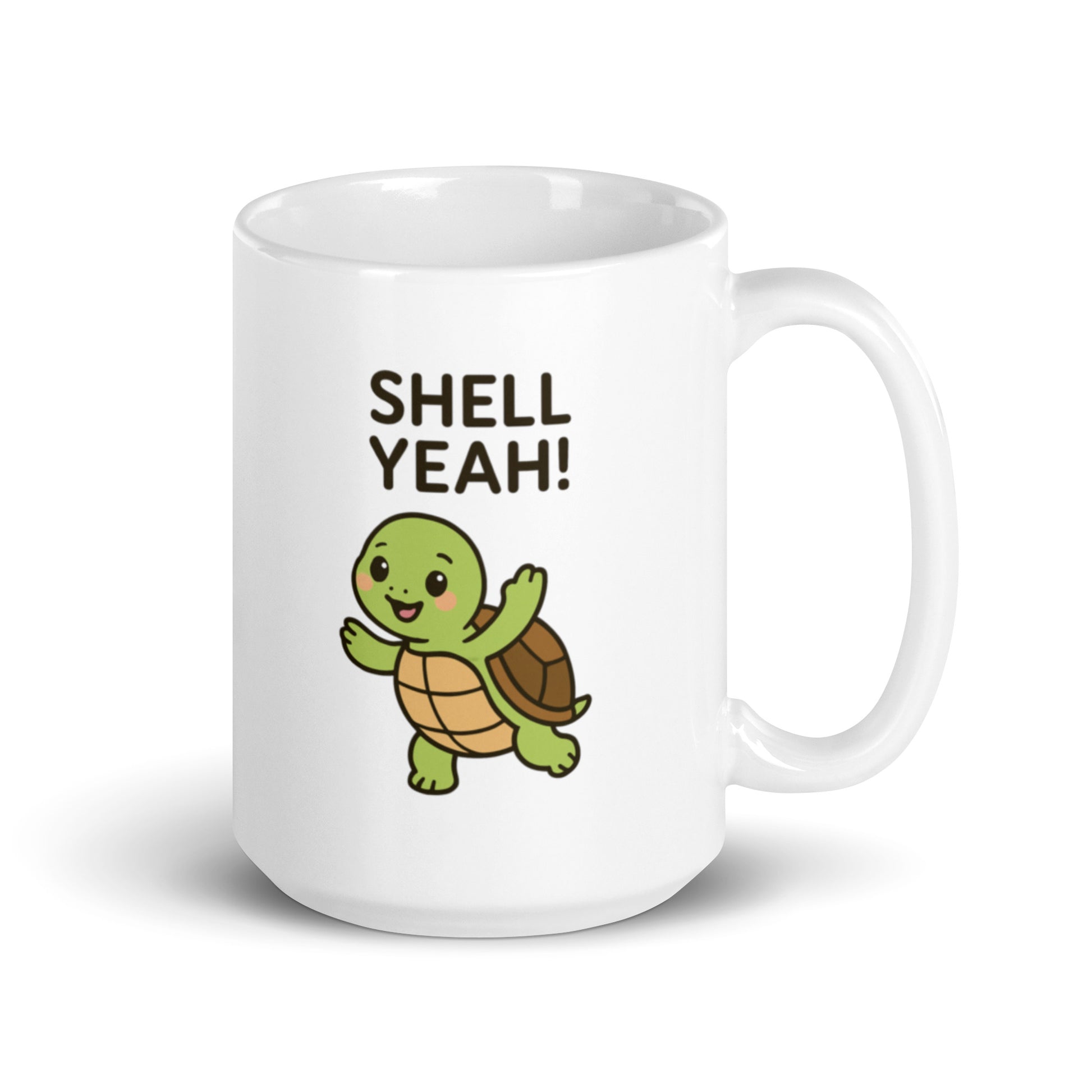 Shell Yeah Turtle Mug – Funny Positive Quote Gift for Happy Souls – Duvencioglu