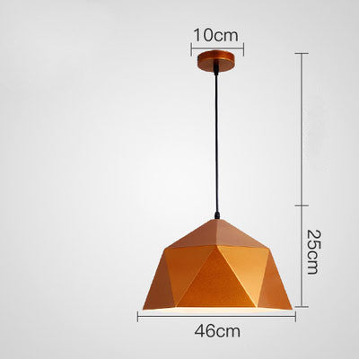 Geometric Hanging Pendant Light - Modern & Colorful Iron Lamp – Duvencioglu