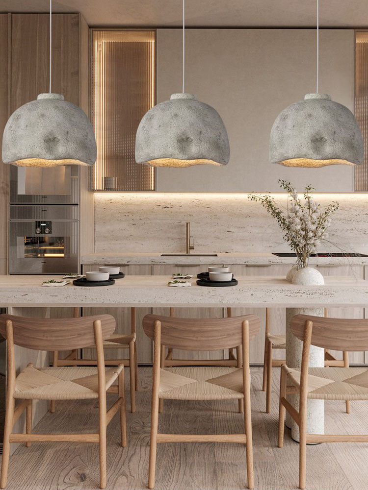 Japanese-Style Resin LED Chandelier – 35/45 cm Homestay Pendant – Duvencioglu
