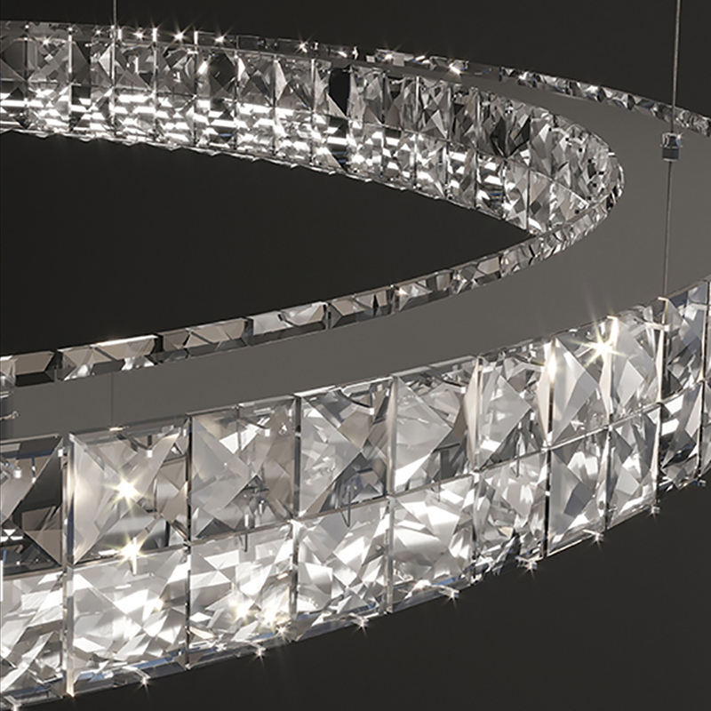 Light-Luxury Crystal LED Chandelier – 800 mm Push-Button Pendant (YSL-5994) – Duvencioglu