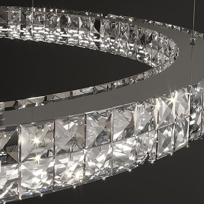 Light-Luxury Crystal LED Chandelier – 800 mm Push-Button Pendant (YSL-5994) – Duvencioglu