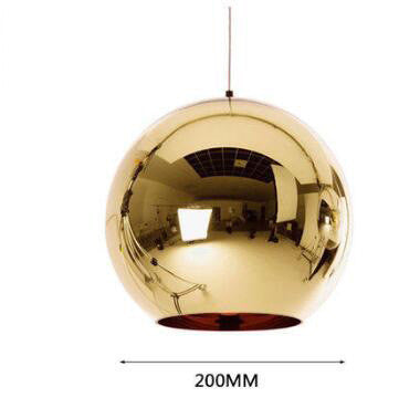 Electroplated Round Glass LED Chandelier – Café & Bar Pendant (1.5 m Drop) – Duvencioglu