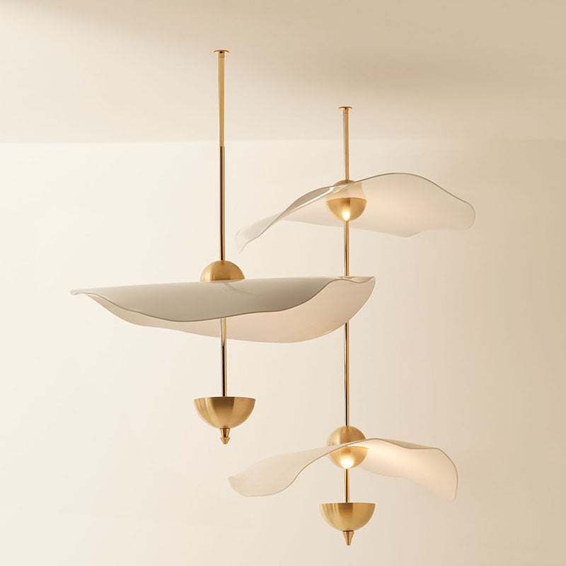 Acrylic Lotus-Leaf LED Chandelier – Single & Double-Head Window Pendant – Duvencioglu