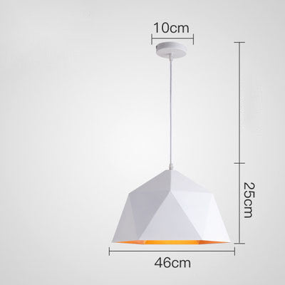 Geometric Hanging Pendant Light - Modern & Colorful Iron Lamp – Duvencioglu