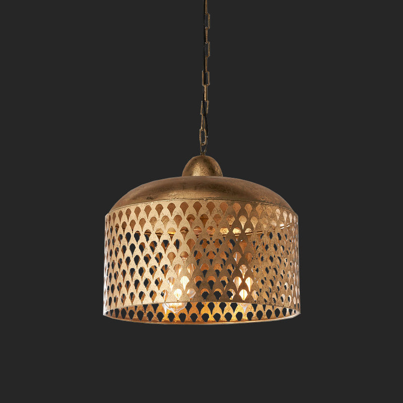 Rustic Industrial Copper Chandelier – Retro E14 Pendant Light – Duvencioglu