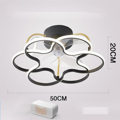 Nordic Invisible Fan LED Chandelier – Modern 50 cm Remote-Control Pendant – Duvencioglu