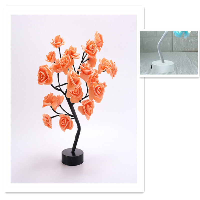LED Rose Tree Table Lamp - Romantic USB-Powered Night Light – Duvencioglu