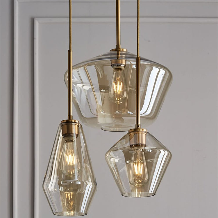 Nordic Minimalist Single-Head Glass Chandelier – Luxury Café & Bar Pendant – Duvencioglu