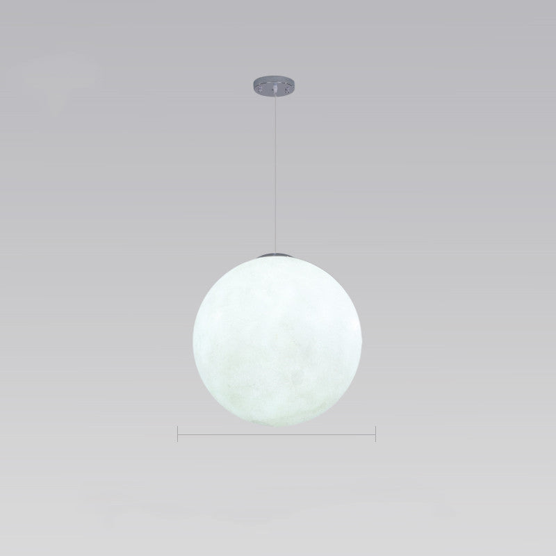 Nordic Moon Ball Chandelier – 20–35 cm Fishing-Line Pendant Light – Duvencioglu