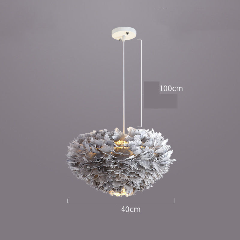 Heartfelt PVC LED Chandelier – 30 cm Remote & Voice-Control Pendant – Duvencioglu