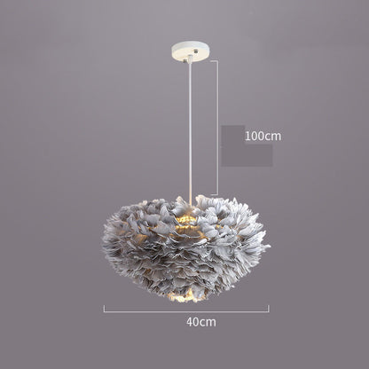 Heartfelt PVC LED Chandelier – 30 cm Remote & Voice-Control Pendant – Duvencioglu
